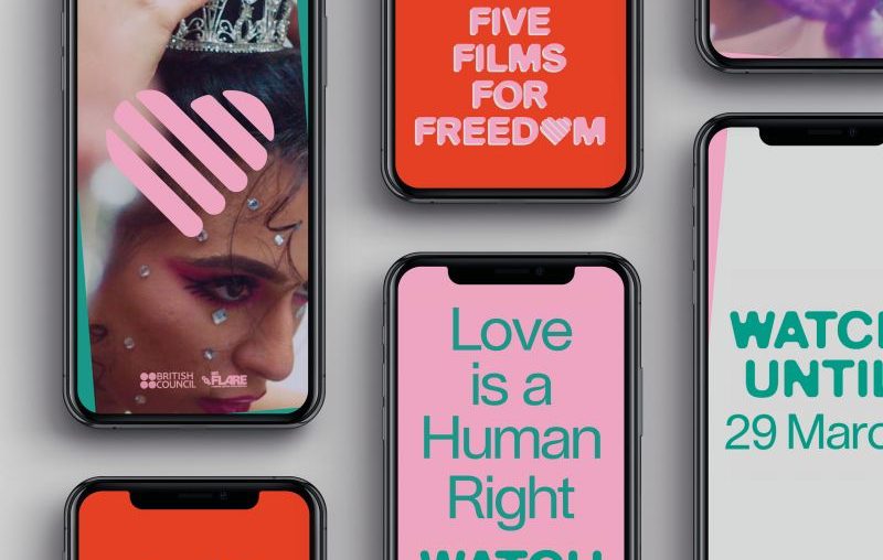 Alphabetical's branding for film festival pushing for LGBTIQ+ freedom