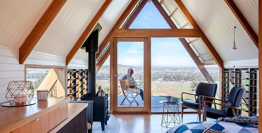 Woodsy Hut Inspired By A-Frame Design And Sustainable Living