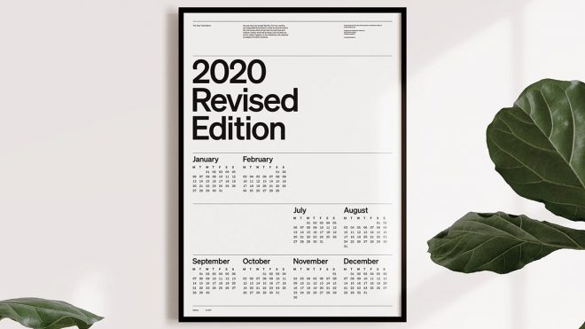 2020 gets a new, leaner calendar design