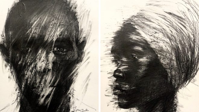 Solemn Faces Emerge from Hazy Portraits by Artist GyoBeom An