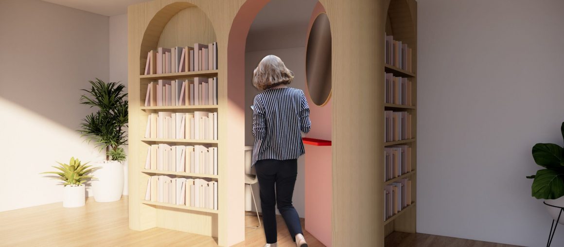 This 80-square-foot phone booth-like tiny room is designed to fit inside your living room and serve as your office