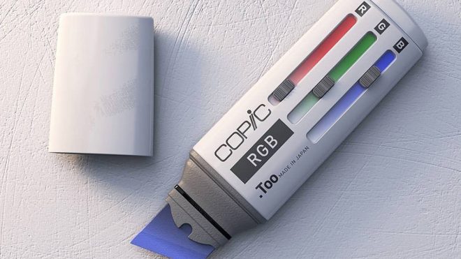 Copic Marker gets reinvented with a RGB slider to create a marker worthy of the future!