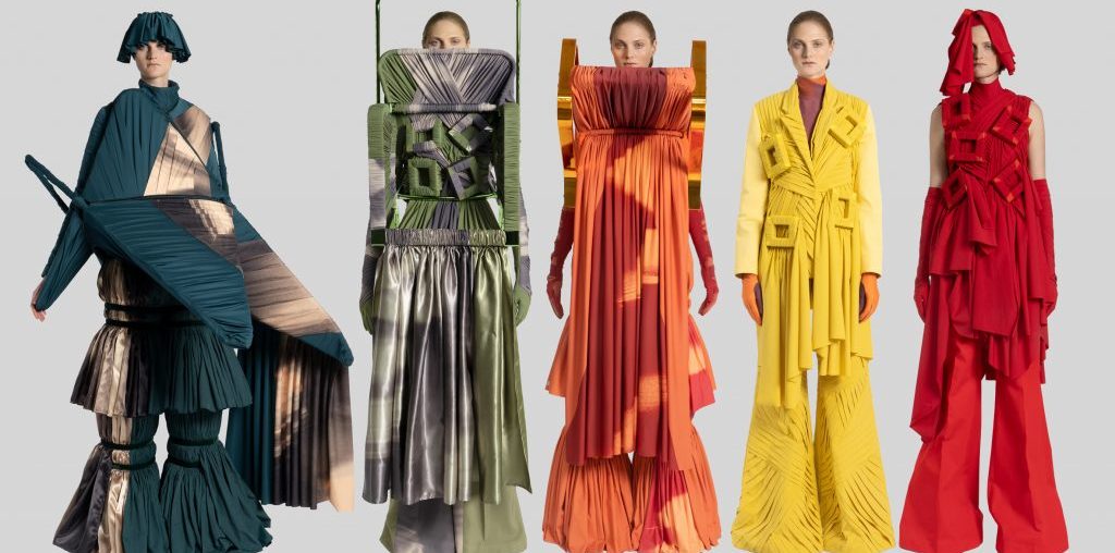 Jessan Macatangay makes fashion collection from drapery and deconstructed furniture