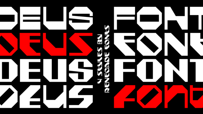 Deus Typeface by Jan Charvát - Font Renegade - slanted