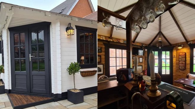 This couple built a pub in their friends' garden