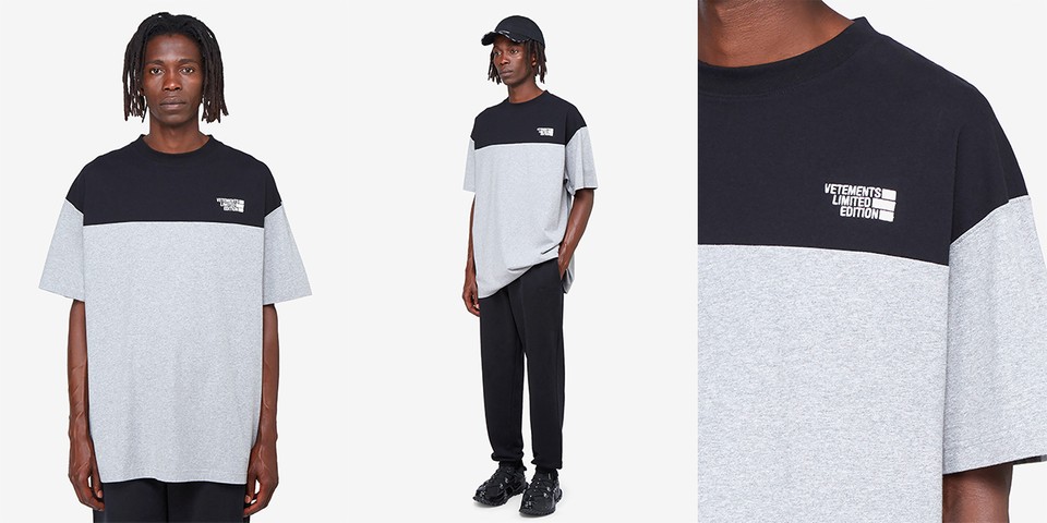 Vetements' Contrast-Panel Logo T-Shirt Draws Inspiration from The North Face