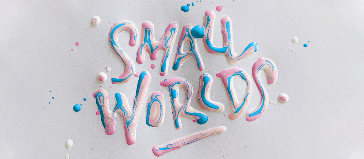 Lettering experiments with wet acrylic