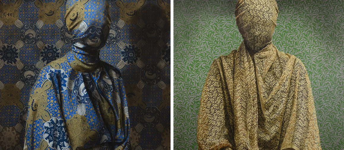 Ornate Fabrics Cloak Models in Disquieting Portraits by Artist Markus Åkesson