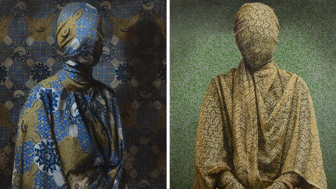 Ornate Fabrics Cloak Models in Disquieting Portraits by Artist Markus Åkesson