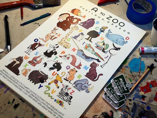 A to Zoo Poster Available June 30 @ 6PM | Limited Edition, First 50 Sales Will Get an A to Zoo Patch - PDX Pipeline