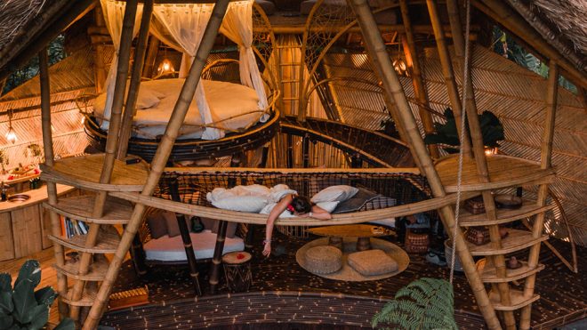 This glamping hideout in Bali is made entirely out of bamboo