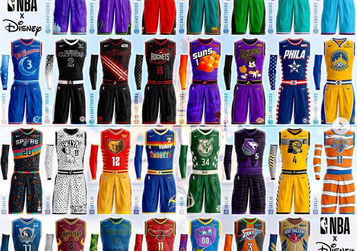 NBA graphic designer back with new Disney/NBA crossover jerseys