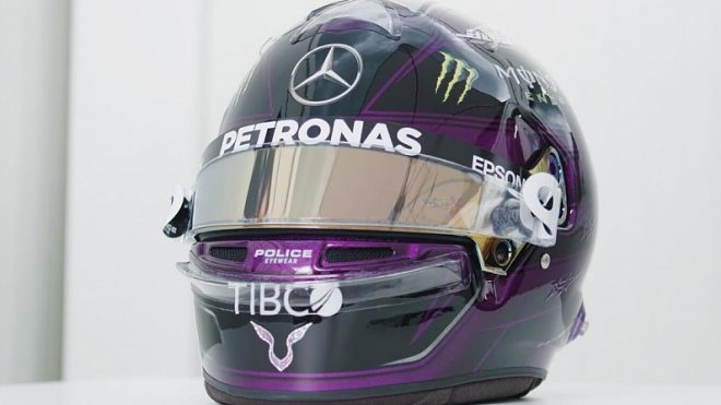 Hamilton unveils new black F1 helmet design with BLM message