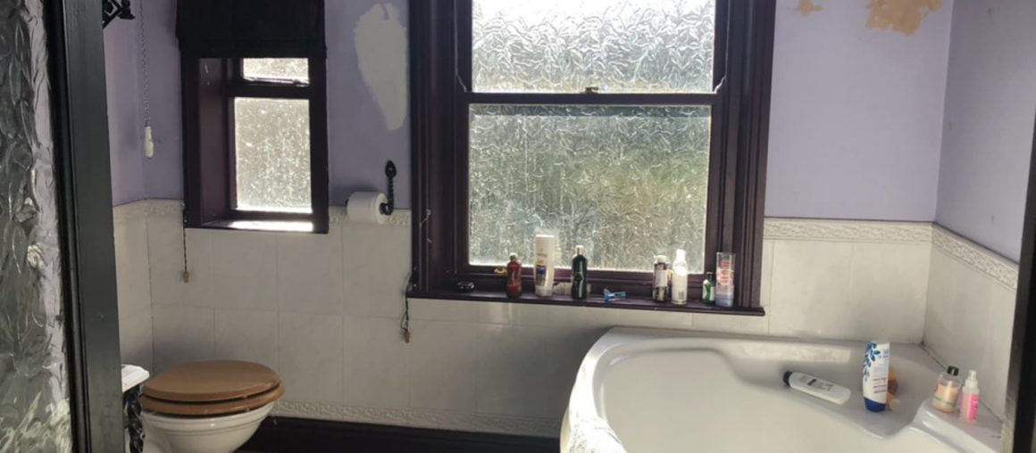 Before and After: A Patchy, Lilac-Colored Bathroom Gets the Fancy Spa Treatment