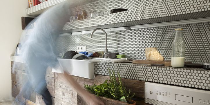 Peel-And-Stick Tile Is the Easiest Way to Freshen Up Your Kitchen