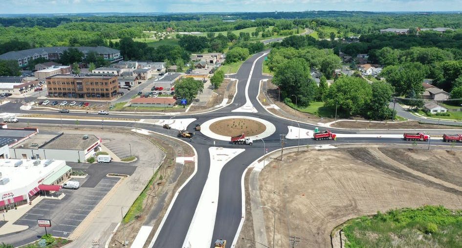 Weekend traffic: Prior Lake roundabout on Hwy. 13 to open Friday night