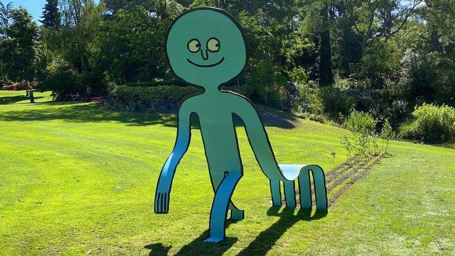 Jolly Characters by Artist Jean Jullien Overrun the Jardin des Plantes in Nantes, France
