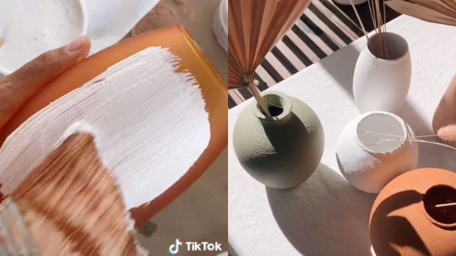 You Can Give Any Glass Vase a Ceramic Transformation With This Hack