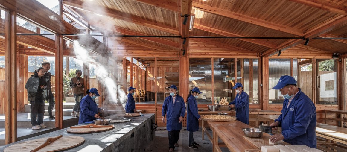 DnA_Design and Architecture builds wooden tofu factory in Chinese mountains
