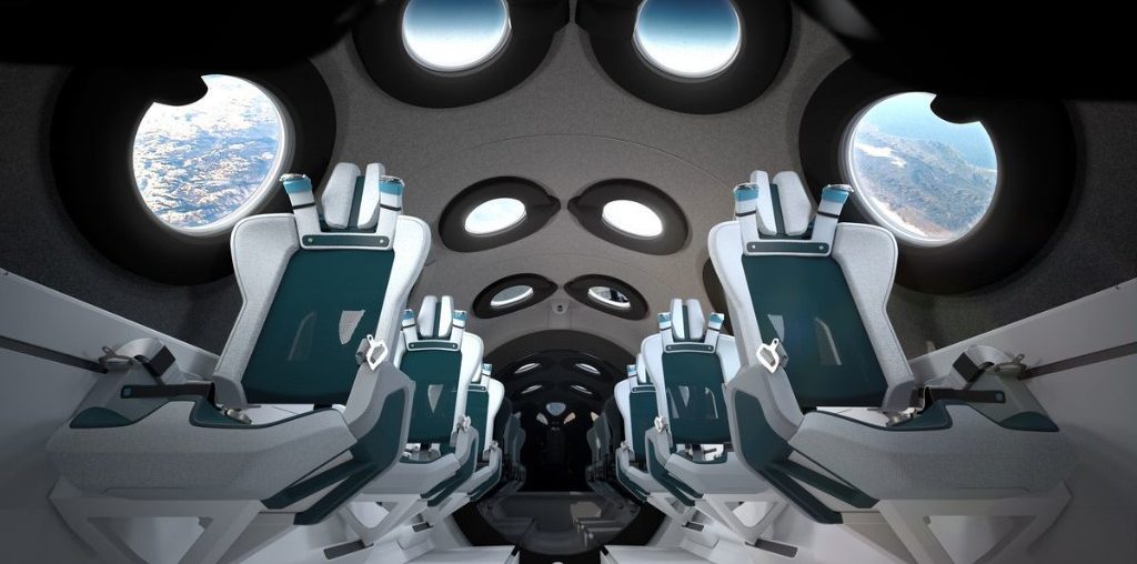 Virgin Galactic unveils the interior cabin of its tourist spaceplane