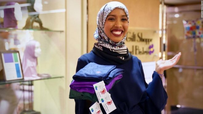 She's helping health care workers during the pandemic by redesigning the hijab