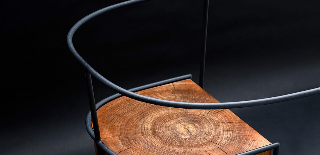 This minimal wooden stubby chair brings the original park bench home!