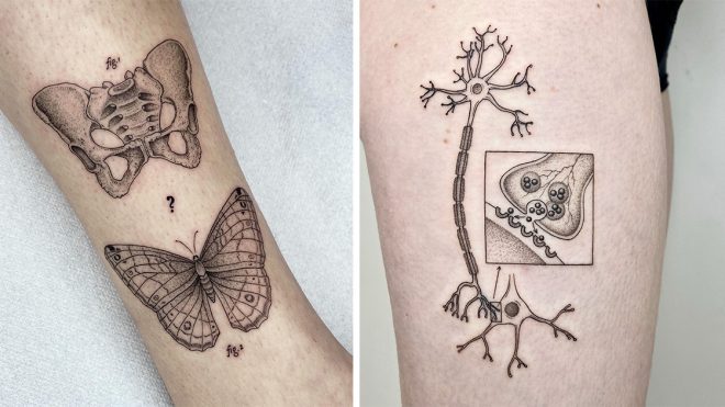 Science-Inspired Ink by Michele Volpi Blurs the Line Between Tattoo and Textbook