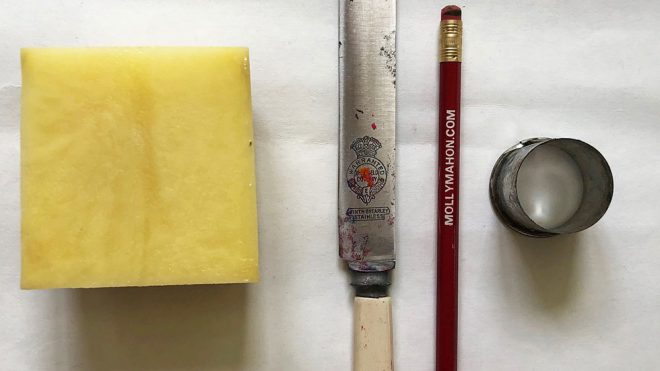 Potato printmaking – how to hand-block print designs with Molly Mahon