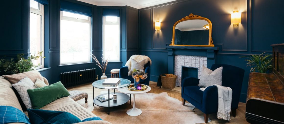 A Formerly Beige UK Home Is Brimming with Bold and Beautiful Shades of Blue