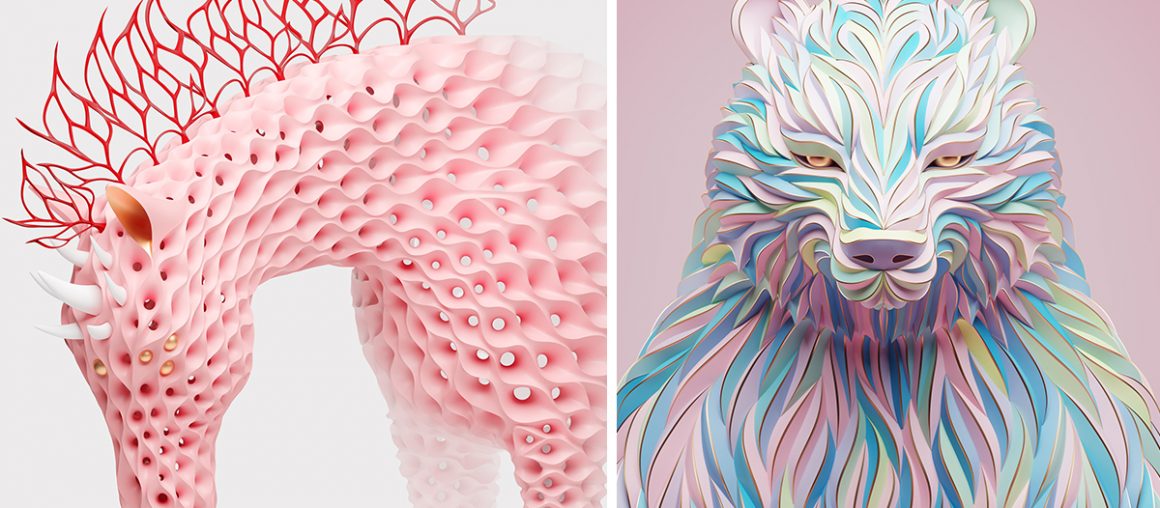 Exquisite Digital Illustrations by Maxim Shkret Render Tousled Manes and Ruffled Feathers of Fantastical Creatures