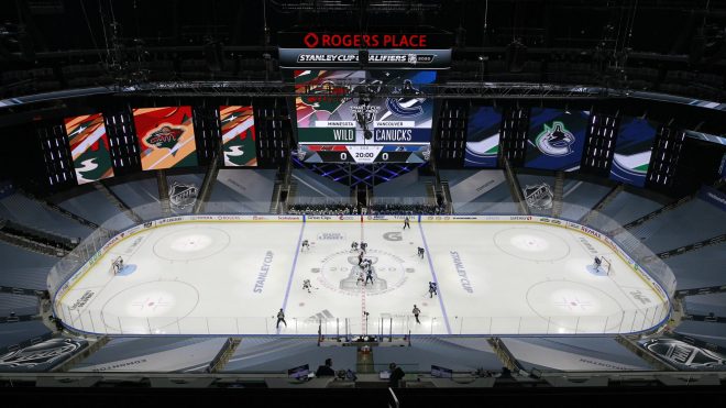 NHL embraces having no fans in attendance with a hilarious graphic