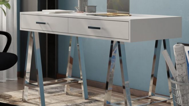 Back To School White Office Desk Design Ideas