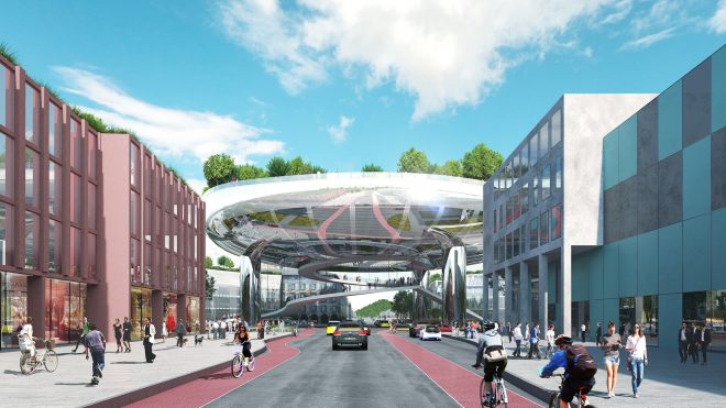 MVRDV Wins Competition to Design the Masterplan of the Ettlinger Tor Area in Karlsruhe, Germany
