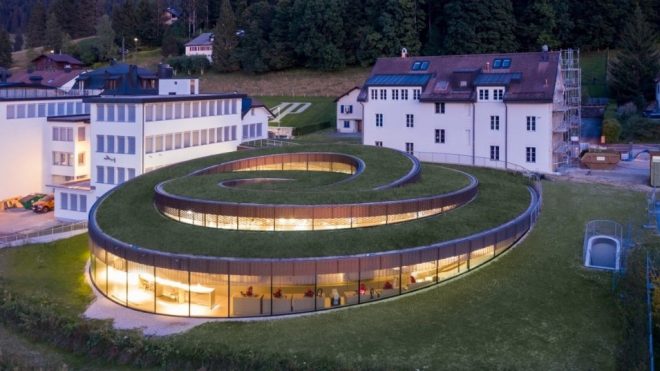Spiraling Museum in Switzerland Designed to Mimic the Swirling Mechanics of a Watch