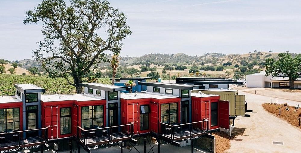 These old shipping containers have been turned into a luxurious hotel