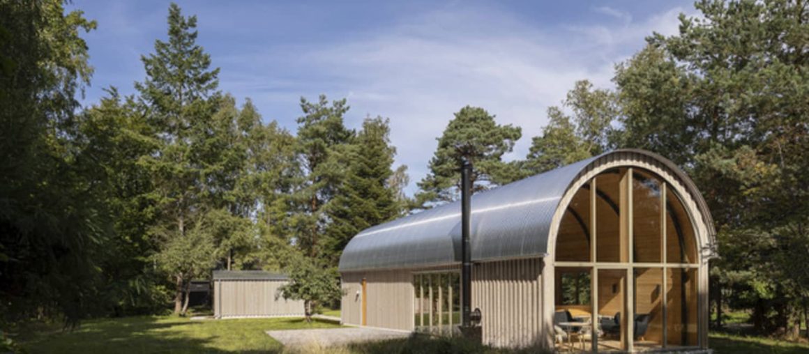This Summer House in Denmark With a Curved Metal Roof Will Give You Ceiling Envy