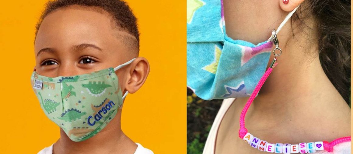15 personalized face masks for kids going back into the classroom