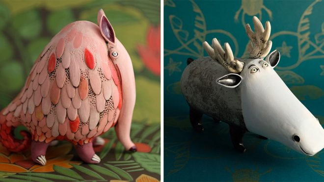 Derpy Animals by Ceramicist Nastia Calaca Channel Peculiar Storybook Characters