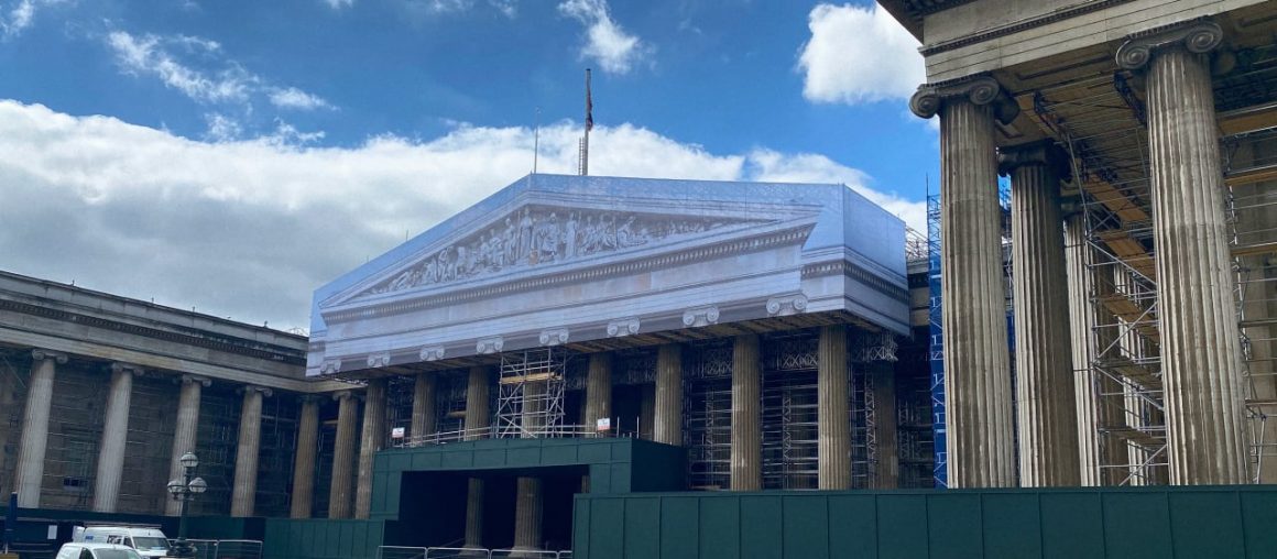 Facades of facades: The story behind the trompe l’oeil construction tarps you see everywhere