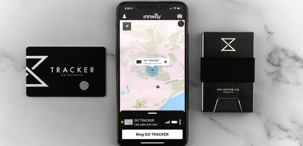 This credit card sized wallet comes fitted with the world’s thinnest tracking device