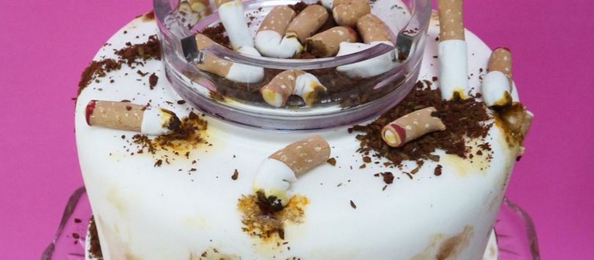 Baker's realistic cakes of dirty ashtrays and severed toes