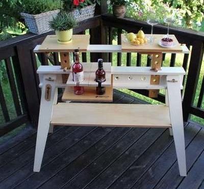 Marketing Genius Repurposes Sawhorses as $400 "Transformable, Adjustable Bar Tables" - Core77