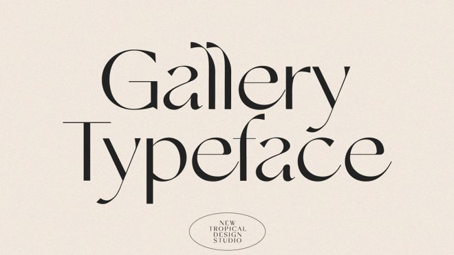 Gallery Typeface from New Tropical Design