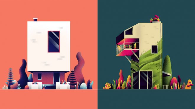 Numerical Architecture Illustrated by Muhammed Sajid