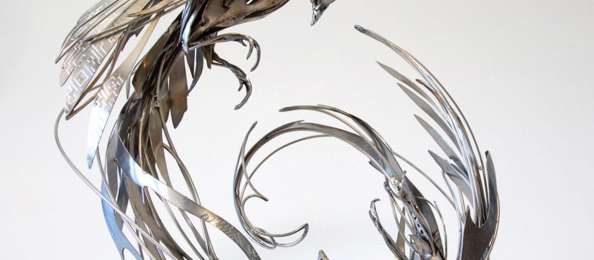 Welded Stainless Steel Creatures by Georgie Seccull Twist and Unfurl in Eternal Motion
