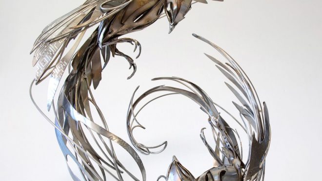 Welded Stainless Steel Creatures by Georgie Seccull Twist and Unfurl in Eternal Motion