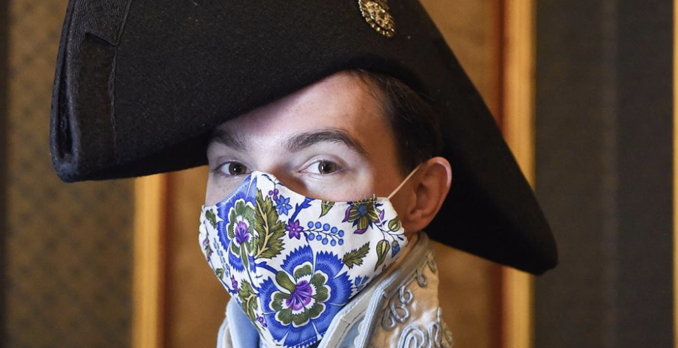 'Dandy' famed for Regency-era outfits is now designing historical face masks: 'Masks are now becoming a fashion statement'