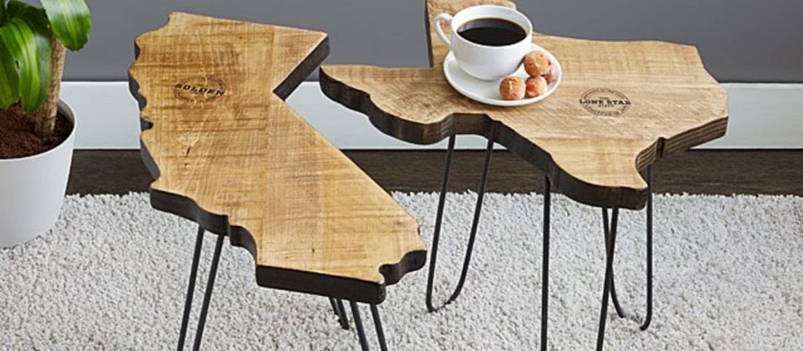 From California to Texas, These Rustic State-Shaped Tables Bring Your Favorite Places Home