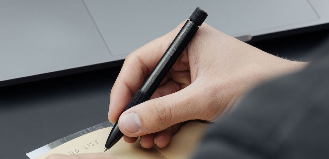 The all black tungsten carbide Wingback Mechanical Pen is a delight for the senses!