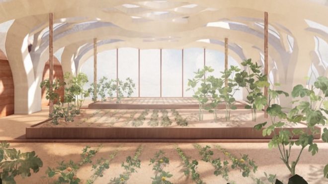 Student designs inflatable bamboo greenhouses for sustainable farming